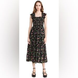 Hill House Home The Ellie Nap Dress in Berry Floral size M